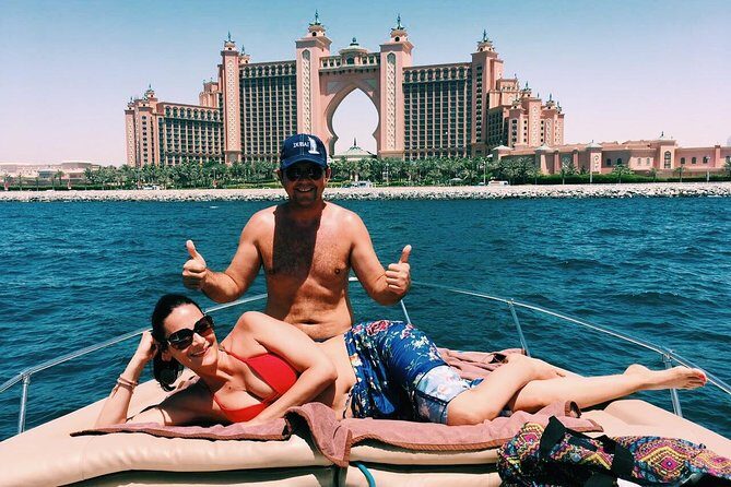 Dubai 3h Sea escape: Swim! Tan! Sightsee! - The swim stop: warm water, quick reset, and your own playlist