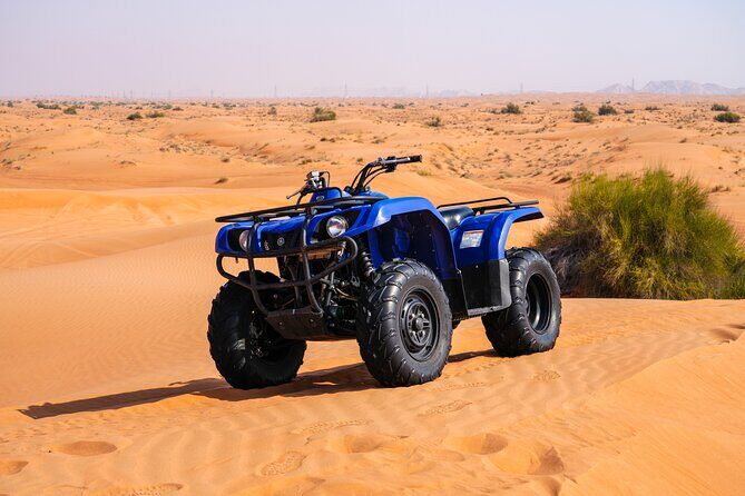 Dubai 4-5 hours Private Quad Bike Tour, Camel Ride and Softdrinks - The Desert Pause: Camel Ride + Coffee Sweets Moment