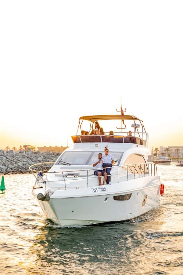 Dubai: 52ft Private Luxury Yacht Experience - 52ft Private Luxury Yacht from Dubai Harbour: your own bubble at sea