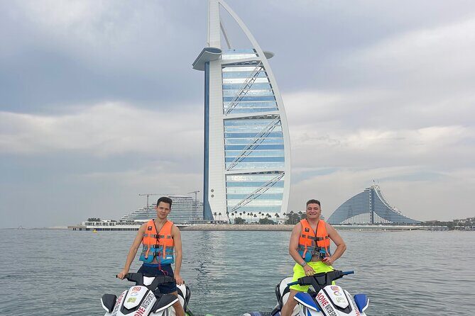 Dubai: 60Min Jet Ski To Burj Al Arab, Atlantis The Palm - Flyboard at Jumeirah Beach: 30 Minutes of Water-Pressure Power