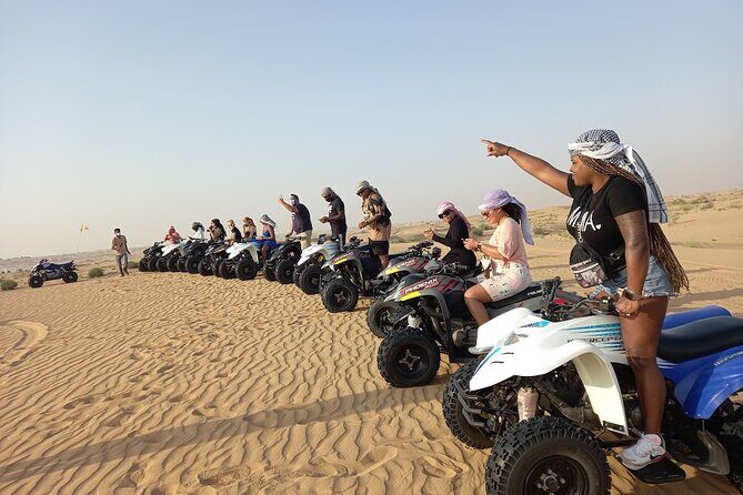 Dubai: 60Minute Self-Drive ATV Quadbike, Camel Ride, Sand Surfing - Entering The Desert With a Self-Drive ATV Quadbike