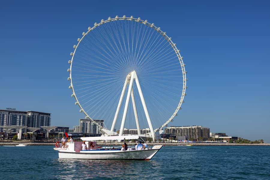 Dubai: Abra Boat Tour in Dubai Marina, Ain Dubai, JBR - Ain Dubai Photo Stop: Sunset Timing Without the Stress
