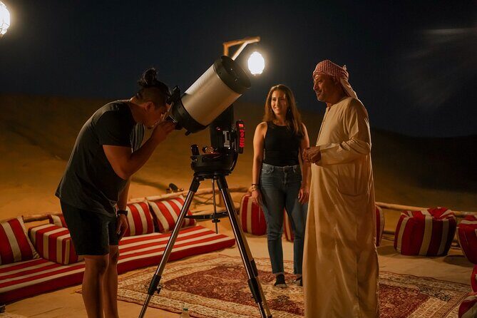 Dubai Al Khayma Camp Experience with BBQ Dinner and Transfers - Stargazing with a telescope: the calm finish you didn’t know you needed