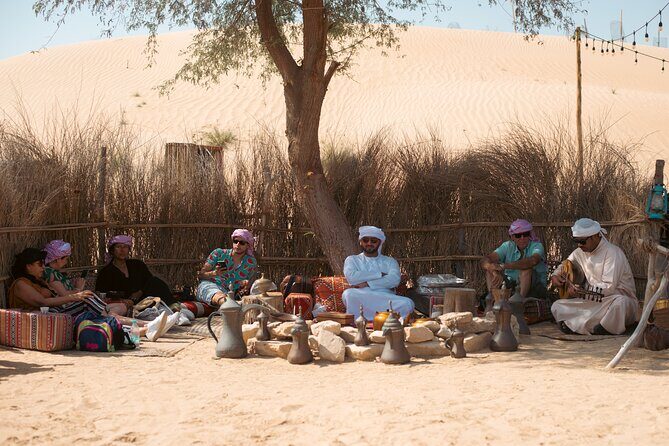Dubai: Al Marmoom Oasis with Private Bedouin Tent & Dinner - Village activities: falcon photos, Arabian makeover, and henna
