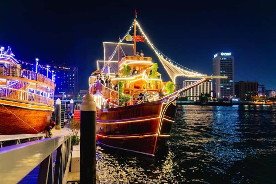 Dubai: Al Seef Largest Dhow Dinner Cruise with Live Show - A classic Al Seef night: dhow cruise + dinner + live show