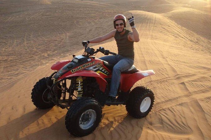 Dubai: ATV Ride and Desert Safari Drive (Morning Adventure) - Royal ATV Dubai quad biking: tire deflation, brief instructions, then control