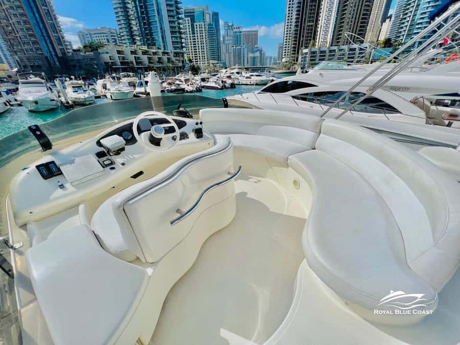 Dubai: Azimut 42 Feet Private Luxury Yacht Cruise - Dubai Marina cruise time: sightseeing, sunset mood, and when swimming makes sense