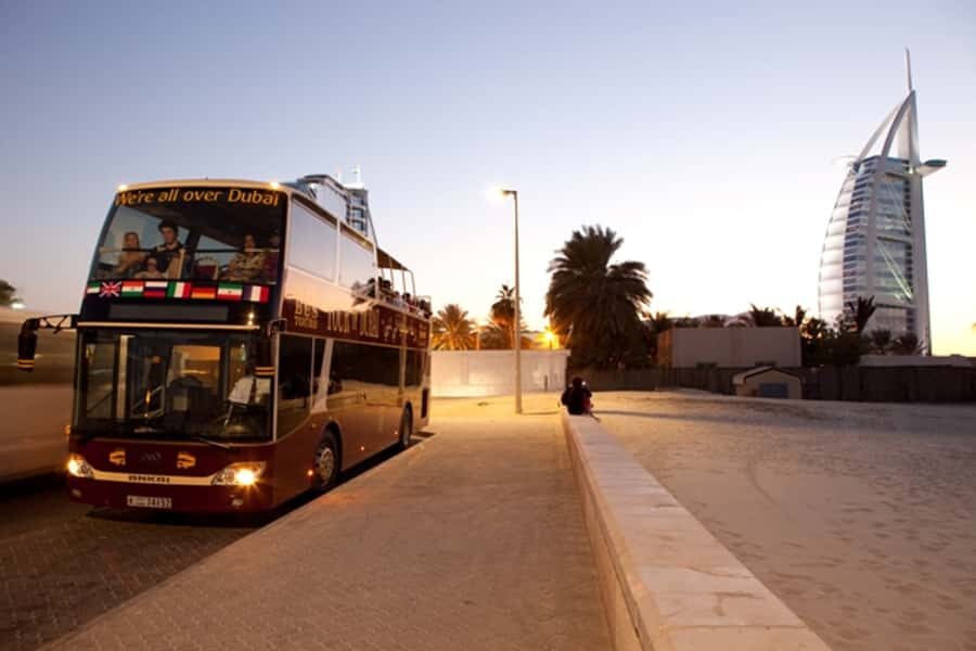 Dubai: Big Bus Panoramic Night Tour & Optional Dinner Cruise - Upgrade Option: Marina Dhow Sunset Dinner Cruise (Included Value)