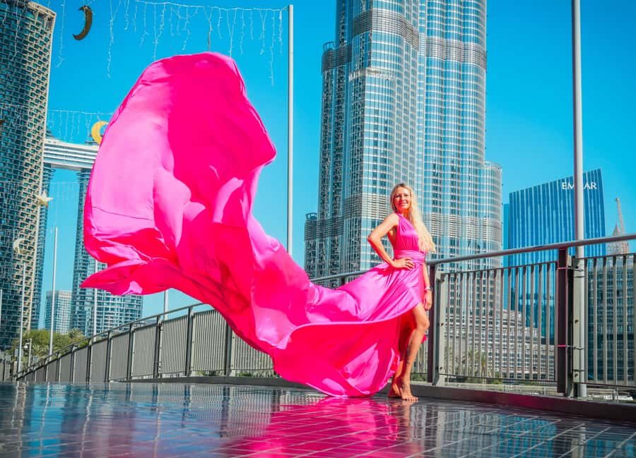 Dubai: Burj Khalifa Flying Dress Videography Shoot - Price and value: who benefits most at $231