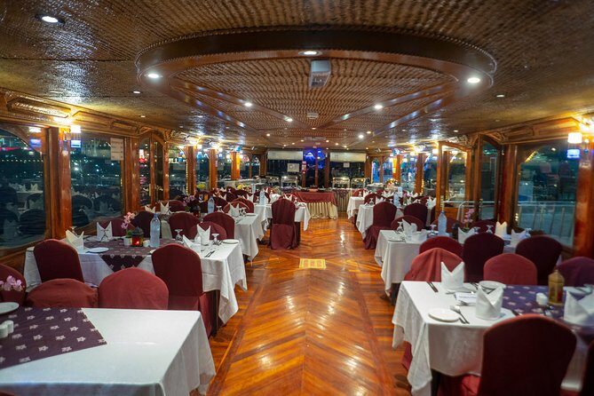 Dubai Creek Dhow cruise Dinner with transfers - Music and mood: recorded Arabic sound, and holiday restrictions