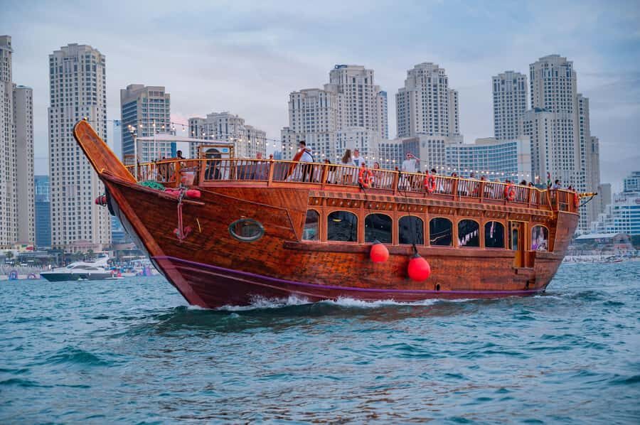 Dubai Creek Dhow Cruise with Unlimited Freshly Baked Pizza - Gliding past Al Fahidi and Al Seef: old Dubai from the water