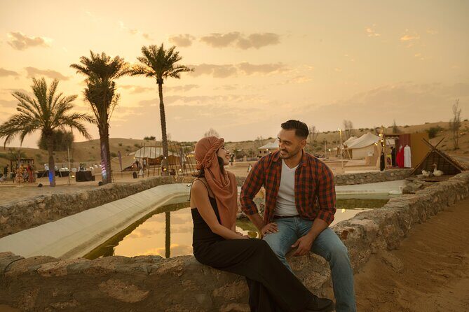 Dubai Desert Camp Dinner with BBQ, Dinner, Camel Ride & Shows - Getting There: Pickup, Traffic, and Sunset Timing