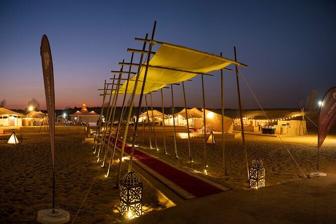 Dubai Desert Camp Dinner with BBQ, Dinner, Camel Ride & Shows - Shows Under the Stars: Belly Dance, Tanura, and Fire