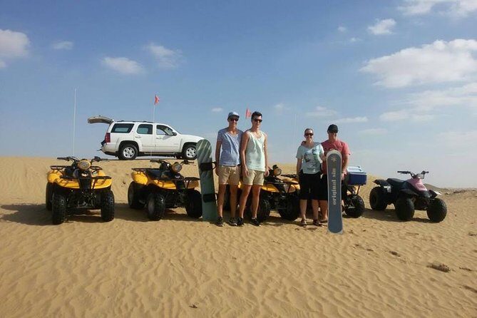 Dubai Desert Morning Tour in 4WD Vehicle: Camel Ride, Quad Bike Tour, Sandboarding, and Camel Farm - Quad Bike Time: Safety Briefing, Helmet, Then Dust and Hills