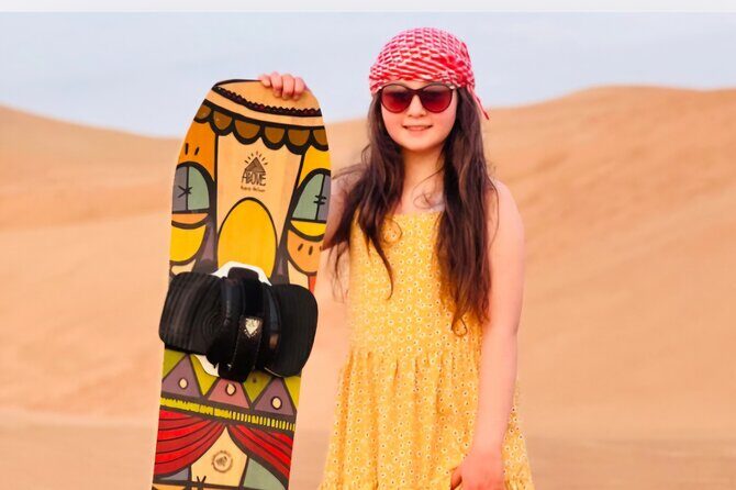 Dubai Desert Safari 20 mins Dune Bashing BBQ Live Show Camel Ride - Camel Ride, Sand Boarding, and Henna/Costume Photo Moments