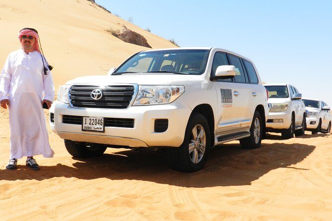 Dubai Desert Safari, ATV open desert, Camel ride, Shows & BBQ - The dune bash and sandboarding combo: fast, thrilling, and very Dubai
