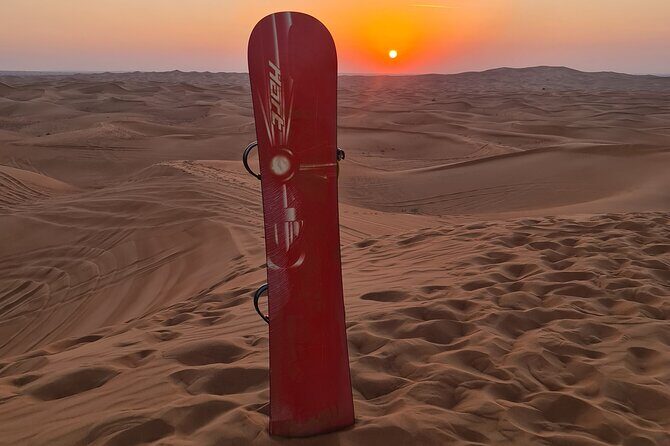 Dubai Desert Safari & Buffet Dinner and Camel ride with PRIVATE CAR - Dune bashing and sandboarding: the thrill, measured