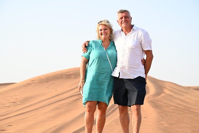 Dubai Desert Safari, Camel Ride, Entertainment Shows & BBQ Dinner - Stop 1 in Lahbab: dune bashing, sand boarding, and camel time
