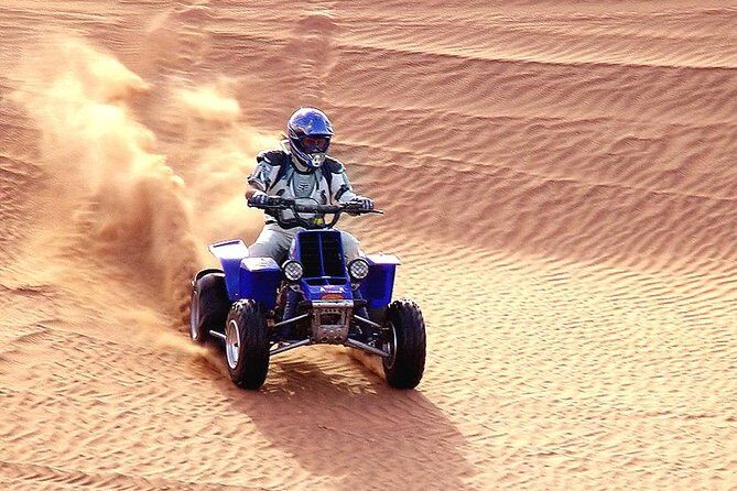 Dubai Desert Safari Morning with Quad Biking and Camel Ride - Camel ride photo moment: slow down after the adrenaline
