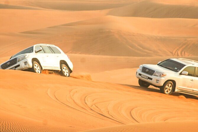 Dubai Desert Safari Red Dune: BBQ, Camel Ride & Sandboarding - Land Rover Dune Bashing: The Main Event (and the Reality Check)