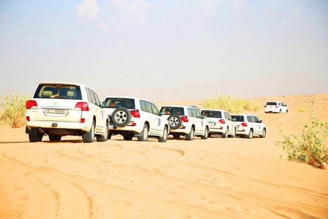 Dubai Desert Safari with 4x4 Dune Bashing and BBQ Dinner - 4x4 Land Cruiser desert pickup at 2:30 pm: how the timing works