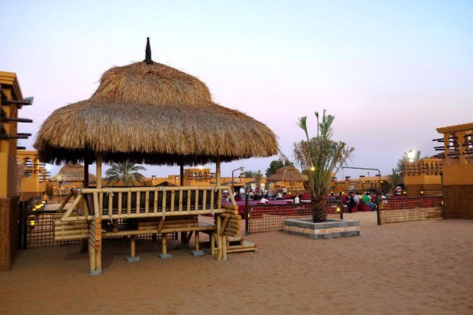 Dubai Desert Safari with Dune Bashing, Camel Rides & BBQ - BBQ dinner, vegetarian buffet, and Arabic desserts: eating well without surprises