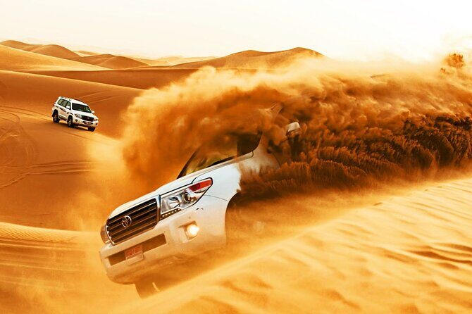 Dubai Desert Safari with Dune Bashing, Camel rides & BBQ Dinner - Key highlights at a glance