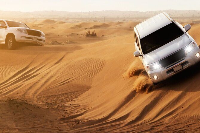 Dubai Desert Safari with Dune Bashing, Camel rides & BBQ Dinner - Dune bashing in a 4x4: the thrill you pay for
