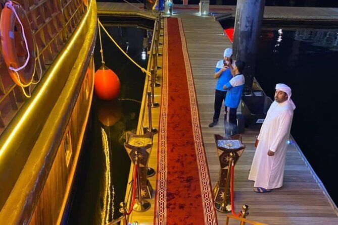 Dubai Dhow Cruise Dinner Al Seef Creek Multicusine - Onboard Dinner: Multi-Cuisine Buffet, Live Cooking, and Drinks