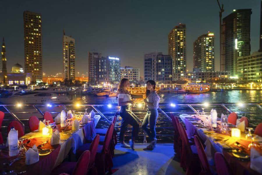 Dubai Dhow Cruise Marina Dinner with Transportation - Dubai Marina Views From a Traditional Dhow Boat Dinner