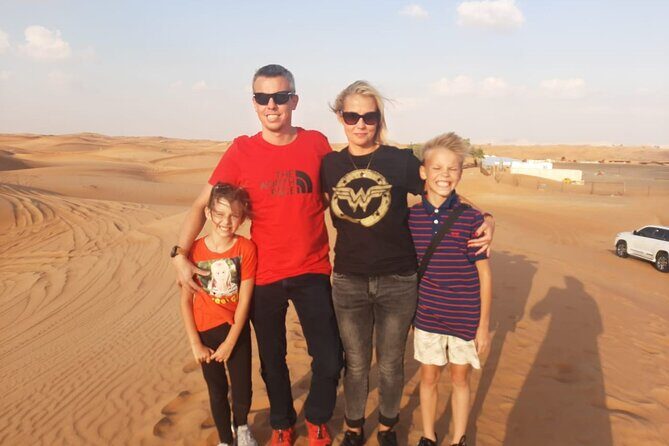 Dubai Dinner Desert Experience with 01 Hour quad bike and camel ride - Camp After Sunset: BBQ Buffet, Shisha, Henna, and Arabic Sweets