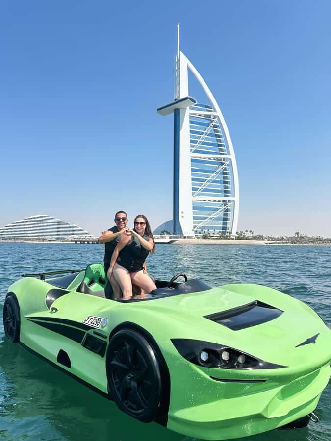 Dubai: Dubai Marina Jetcar Ride - Burj Al Arab photo stop: the jaw-drop moment