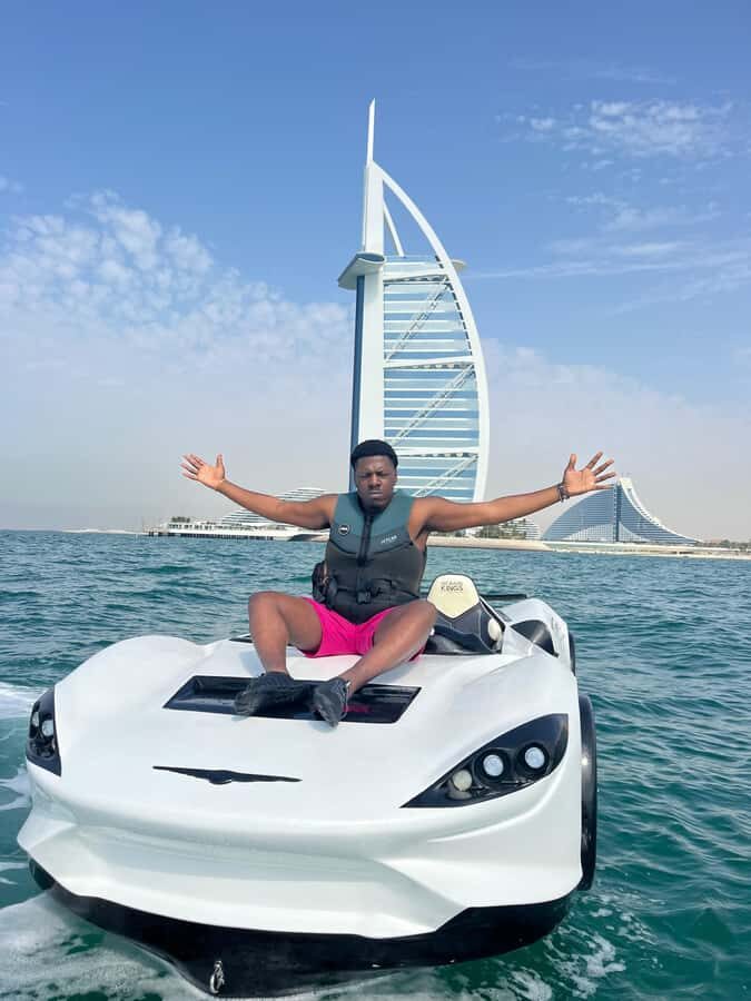 Dubai: Dubai Marina Jetcar Ride - Palm Jumeirah and Atlantis: longer riding time, more chances to reset