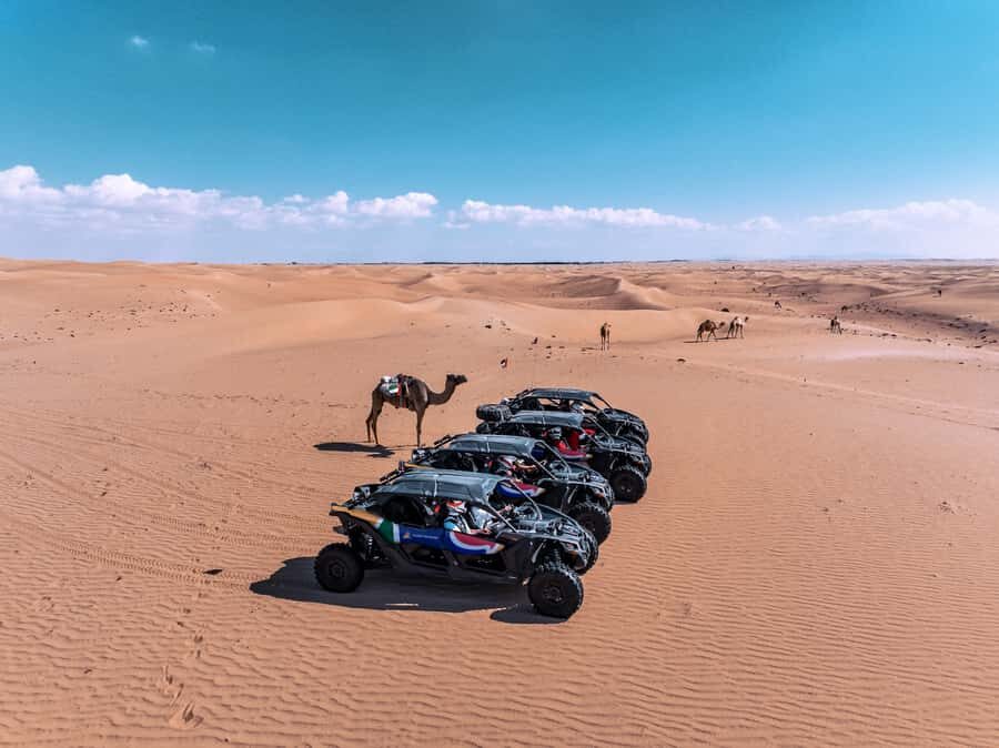 Dubai Dune Buggy Adventure: Off-Road Driving Experience - Can-Am buggies: automatic driving with serious safety gear