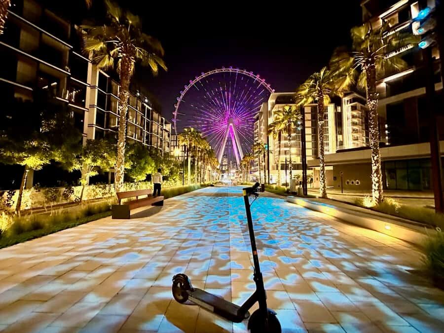 Dubai: E-Scooter Guided Tour of Marina, JBR & Bluewaters - JBR (Jumeirah Beach Residence): promenades, street art, and beach energy