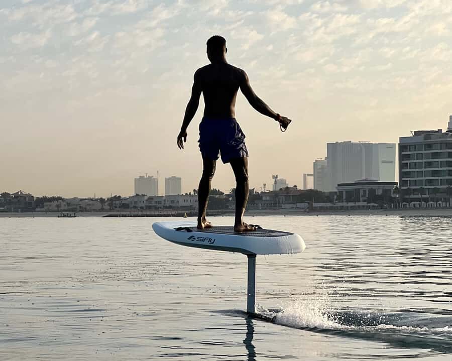 Dubai: Electric Hydrofoil or eFoil Surfboard Experience - Where you’ll get geared up at Fishing Harbor Gate