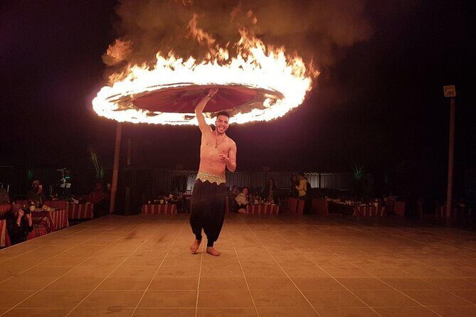 Dubai Evening Desert Safari - Sharing - The camp activities: camel ride, sand boarding, henna, and dress photos