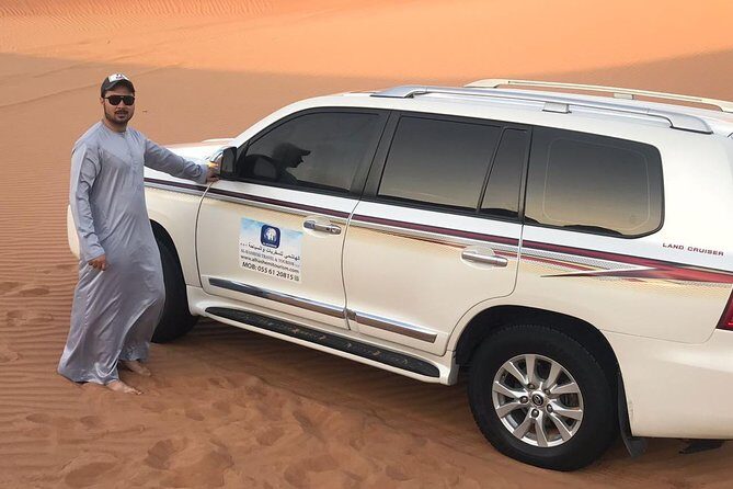 Dubai Evening Private 4x4 Desert Safari ,4 Live Shows, BBQ Dinner - Bedouin camp welcome: coffee, dates, and the live shows