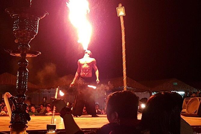 Dubai Evening4x4 Only Dune Drive Desert Safari Camel Ride - The camp evening: Tanura, fire show, and what to expect from dinner