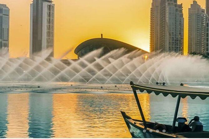 Dubai: Fountain Show and Burj Lake Ride by Traditional Boat - The cruise loop: Burj Khalifa, Souk Al Bahar, and Downtown skyline angles