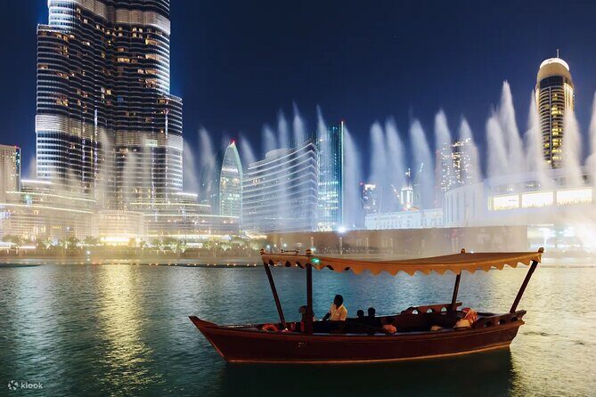 Dubai Fountain Show & Lake Ride Tickets with Transfers Option - Dubai Fountain From the Water: What the Abra Ride Really Gives You