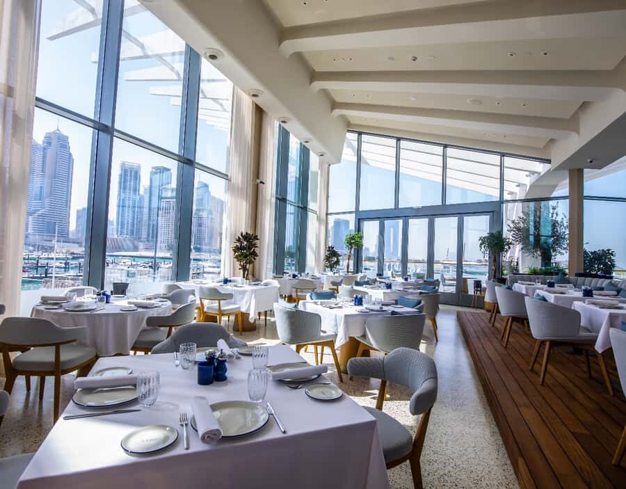 Dubai Harbour Lunch Experience at L'amo Bistro Del Mare - 360 Views and the Best Time to Be Seated