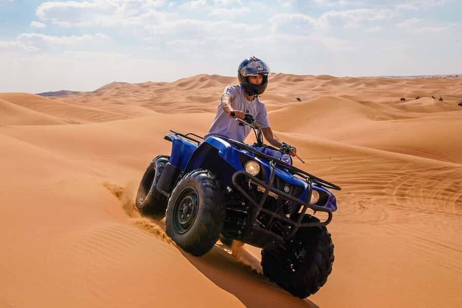 Dubai: Helicopter Ride, Desert Safari, Camels & Refreshments - Optional Quad Biking: More Speed, More Rules
