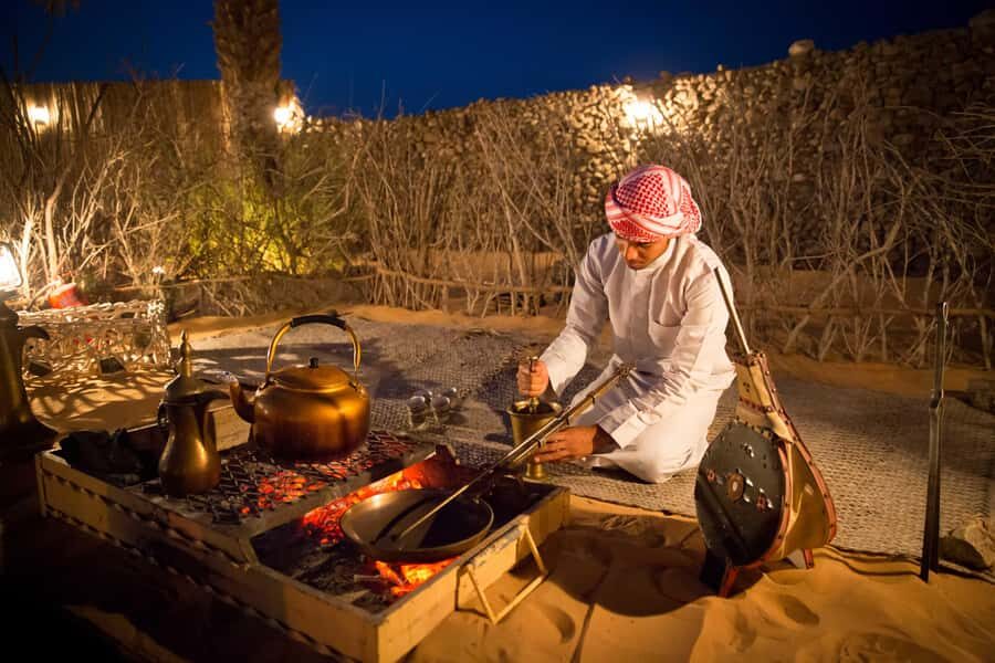 Dubai: Heritage Camel Desert Safari with Traditional Dinner - Bedouin Camp With Lamps, Henna, Bread-Making, and Folk Performances