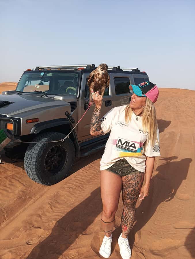 Dubai Hummer Safari Adventure & Traditional Dress Photoshoot - Camel ride and henna painting: small moments with real cultural feel