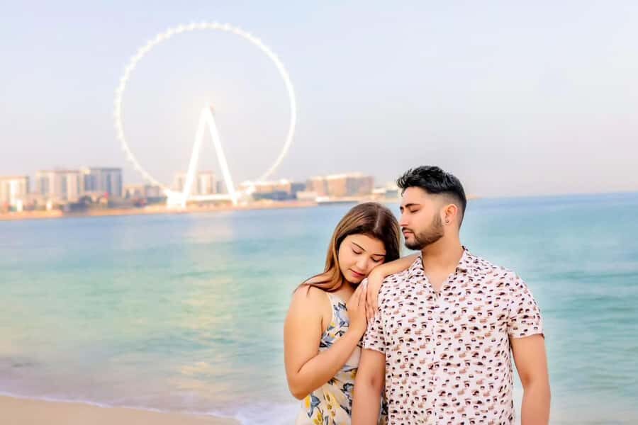 Dubai: JBR Beach Pre Wedding Photoshoot - What You Actually Get: 30 Edited Photos in 24 Hours + Raw Files
