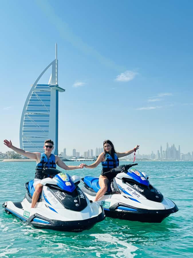 Dubai: Jet Ski 30Min & 30Min Jet Car Burj Al Arab Adventure - Getting Ready at Yoush Water Sports Jetski Dubai (By Umm Suqeim 2)