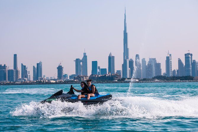 Dubai: Jet ski Adventure Rides Burj Al Arab, Burj Khalifa & Atlantis - Your 2-Hour Jet Ski Flow From Dubai Marina