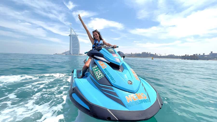 Dubai Jet Ski: Burj Khalifa, Burj Al Arab, Pics & Ice Cream! - Jumeirah Beach + the skyline from the water