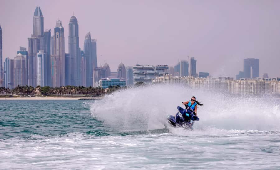 Dubai: Jetski Ride up to 2 People with Photos & Refreshments - OceanAir Check-In at Fishing Harbour 1: Safety Talk First, Then Throttle